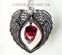 *Angel Love* m/w Swarovski RARE VINTAGE HEART Sunc