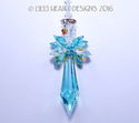  m/w Swarovski Aqua RARE 50mm Logo Angel Car Home 