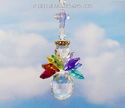  m/w Swarovski Rainbow Double Chakra CROSS ANGEL S