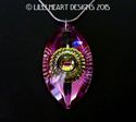 Eye of Shiva Fine Crystal Peacock Healing Pendant 