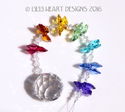 m/w Swarovski Crystal Long TRIPLE CHAKRA Octagon C