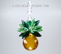 m/w Swarovski Light Topaz Sm. Pineapple Suncatcher