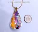 m/w Swarovski RARE Retired Large AB Kite Pendant S