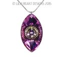 Eye of Shiva Fine Crystal Peacock Healing Pendant 