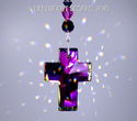 m/w Swarovski RARE Peacock Color Cross Car Charm S