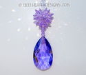 m/w Swarovski 2" Purple Pear Violet AB RARE Star S