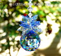 m/w Swarovski 30mm Ball Sapphire Aurora Pineapple 