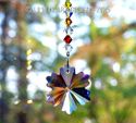 Crystal Aurora Borealis Snowflake Chakra Car Charm