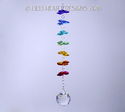 m/w Swarovski Crystal Long TRIPLE CHAKRA Octagon C