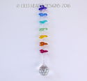 m/w Swarovski Crystal Long TRIPLE CHAKRA Octagon C
