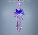 m/w Swarovski RARE 50mm Pink Icicle + AB Purples S