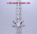m/w Swarovski Crystal Clear Flower Car Charm or Su