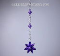 m/w Swarovski Crystal PURPLE Flower Car Charm or S