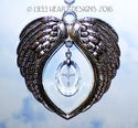  m/w Very Rare Swarovski Crystal Cross Angel Wings