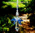  m/w Swarovski *BIG BLUE 2* Angel and Clear Cross 