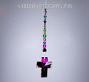 m/w Swarovski RARE Peacock Color Cross Car Charm S