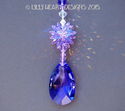 m/w Swarovski 2" Purple Pear Violet AB RARE Star S