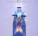  m/w Swarovski Large Rare Peacock AB Wings Angel S