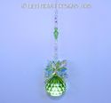 m/w Swarovski 30mm Peridot and Aurora Pineapple Su