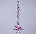 m/w Swarovski Crystal Pink Flower Car Charm or Sun