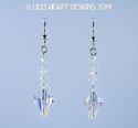 m/w Swarovski Crystal Cross Bead Aurora Borealis E