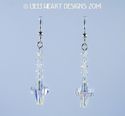m/w Swarovski Crystal Cross Bead Aurora Borealis E