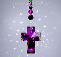m/w Swarovski RARE Peacock Color Cross Car Charm S