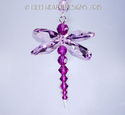 m/w Swarovski Crystal RARE HOT Pink DRAGONFLY Sunc