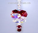 m/w Swarovski Mini Aurora and Red Car Charm LOTUS 