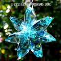 m/w Swarovski Crystal AQUA Flower Car Charm or Sun