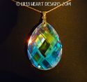 m/w Swarovski Crystal Aurora Borealis Trellis Drop