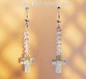 m/w Swarovski Crystal Cross Bead Aurora Borealis E