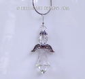  m/w Swarovski Angel Pendant on Chain Car Charm Su