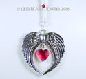 *Angel Love* m/w Swarovski RARE VINTAGE HEART Sunc