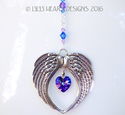  m/w Swarovski AB *Heliotrope Heart* Angel Wings S