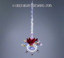 m/w Swarovski Mini Aurora and Red Car Charm LOTUS 