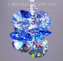 m/w Swarovski Mini SUPER STAR Blue AB Car Charm Su