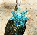 m/w Swarovski Crystal AQUA Flower Car Charm or Sun