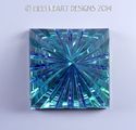 Spectacular BERMUDA BLUE Austrian Fine Crystal Flu