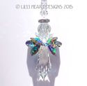  m/w Swarovski RARE Double Peacock Wings Lg Angel 