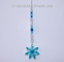 m/w Swarovski Crystal AQUA Flower Car Charm or Sun
