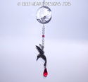 Fine Crystal 40mm Starflower Pewter Hummingbird  S