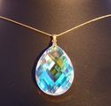 m/w Swarovski Crystal Aurora Borealis Trellis Drop
