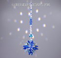 m/w Swarovski Mini SUPER STAR Blue AB Car Charm Su