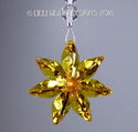 m/w Swarovski Crystal Lt. Topaz Flower Car Charm S