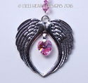 *Angels Blush* m/w Swarovski AB Light Rose Heart S