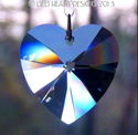 m/w Swarovski Crystal 40mm Large Sapphire Heart Su