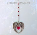 *Angel Love* m/w Swarovski RARE VINTAGE HEART Sunc