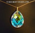 m/w Swarovski Crystal Aurora Borealis Trellis Drop