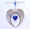  m/w Swarovski AB *Heliotrope Heart* Angel Wings S